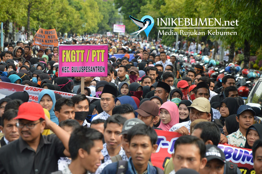 Kerahkan Ribuan Massa, Inilah 7 Tuntutan GTT/PTT Kebumen