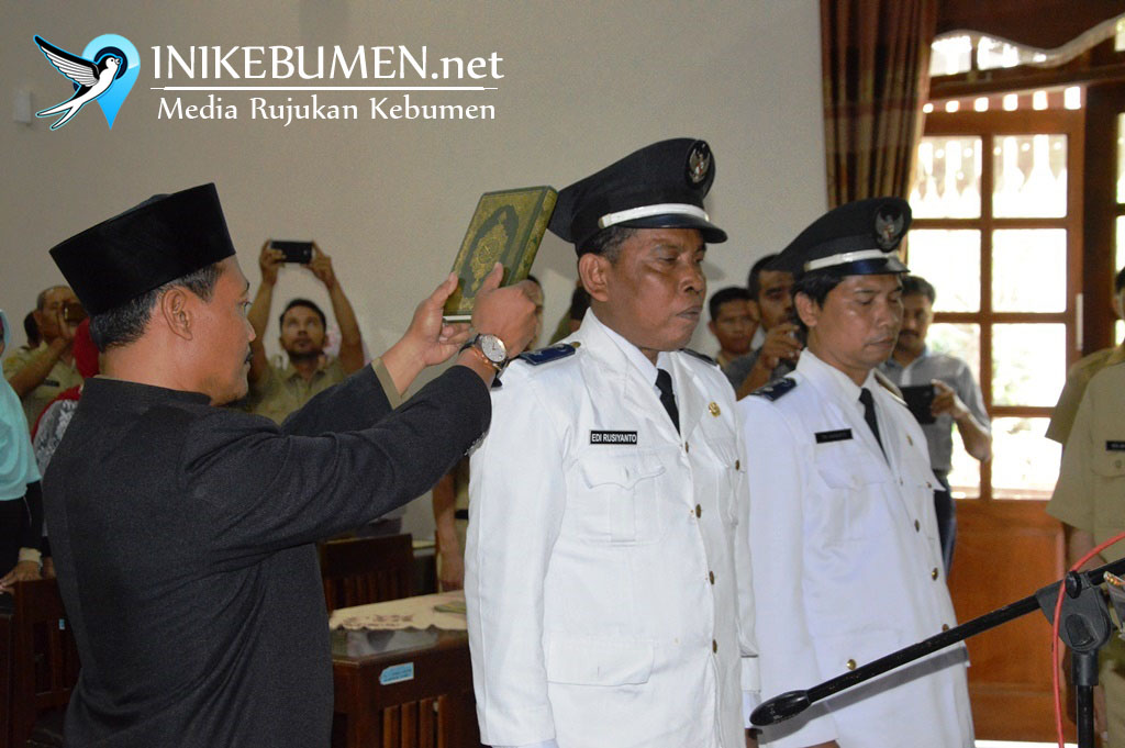 Lantik 2 Kades, Plt Bupati Kebumen Ingatkan Kades PAW Tak Boleh Punya Visi Misi Baru