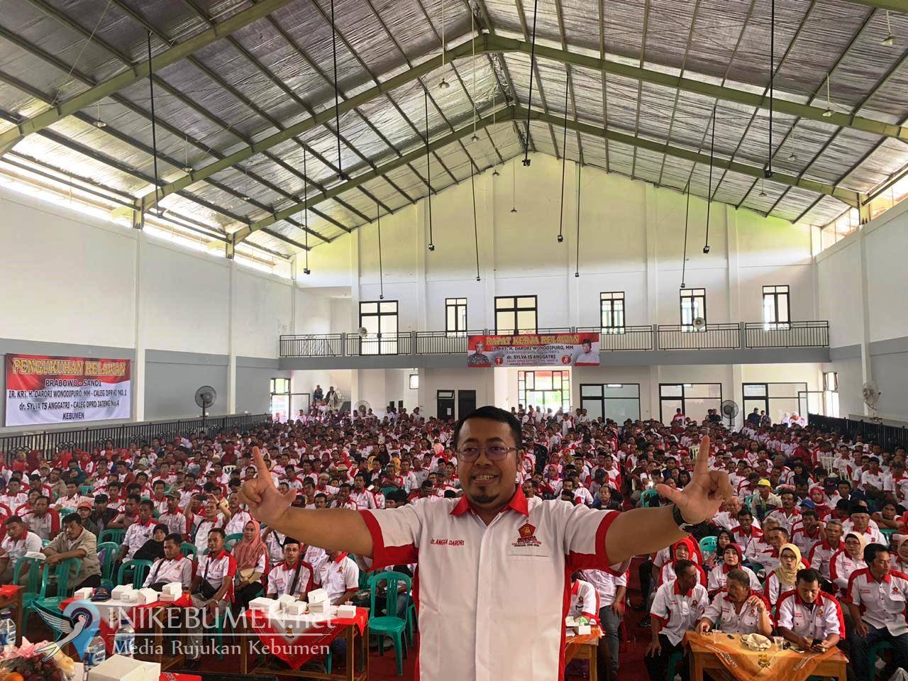 Dihadapan Ribuan Relawan, Darori Minta Agar Tak Paksa Warga untuk Memilihnya
