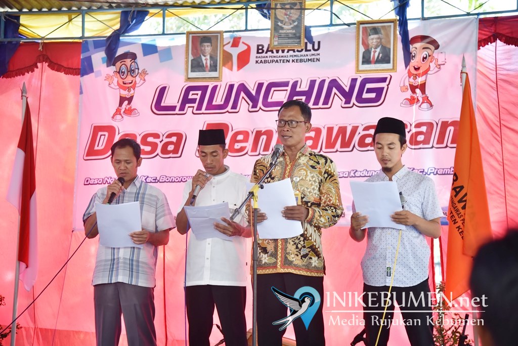 Jelang Pilbup Kebumen, Bawaslu Kebumen Launching Desa Anti Politik Uang