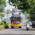 Polres Kebumen Kerahkan Water Canon untuk Semprotkan Disinfektan