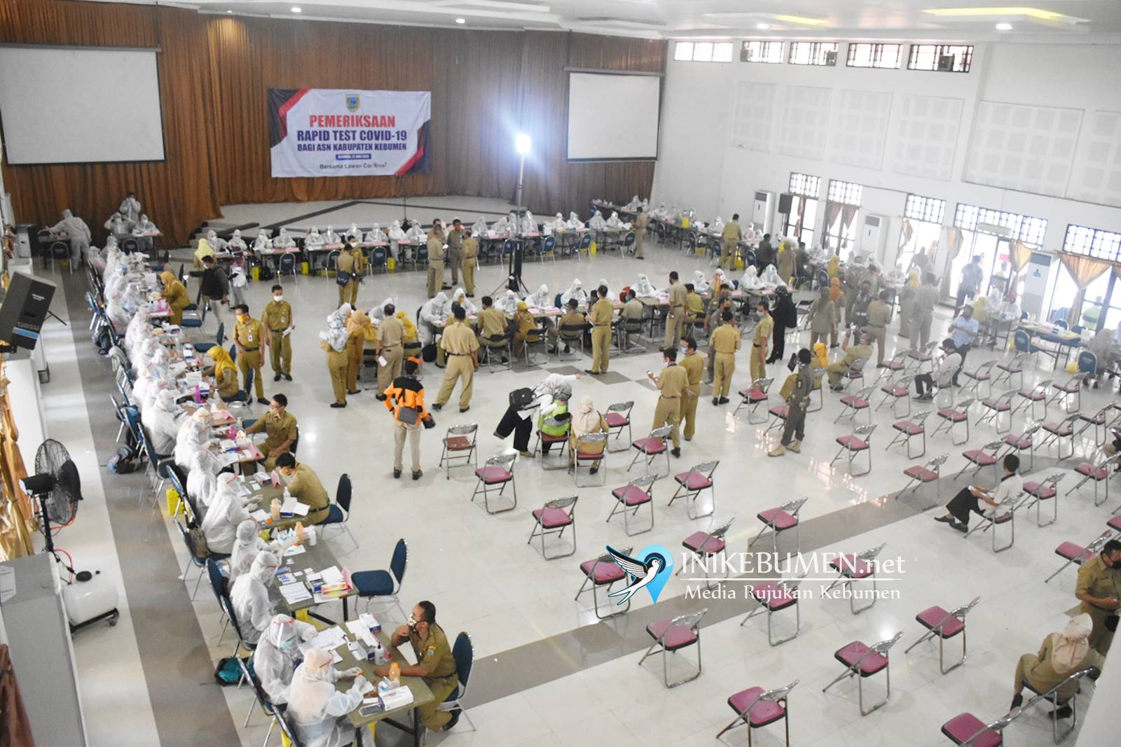 Deteksi Dini Covid-19, Ribuan ASN Pemkab Kebumen Jalani Rapid Test Massal