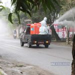Jelang PPKM Darurat, Ruas Jalan Prokol Kota Kebumen Disemprot Disinfektan