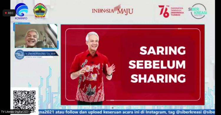Cegah Penyebaran Hoaks, Ganjar Ingatkan Pentingnya Budaya Saring Sebelum Sharing