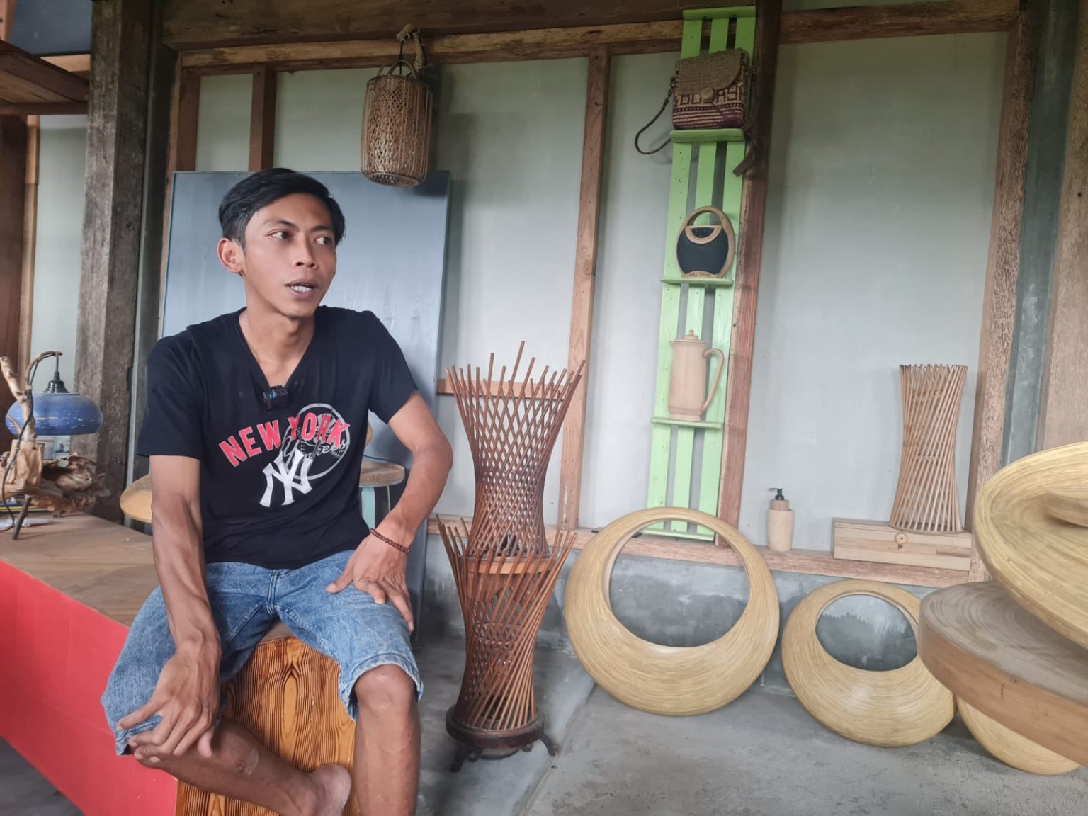 Ekspor Melemah Akibat Pandemi, Pengrajin Bambu Kembali Banjir Order Usai Ikut Lapak Ganjar