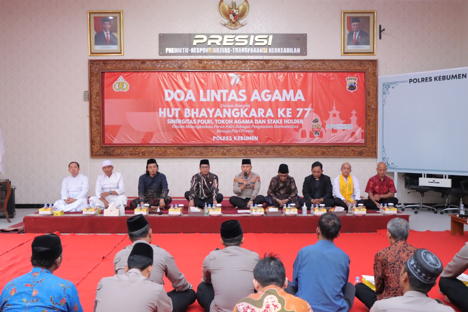 Tokoh Lintas Agama di Kebumen Gelar Doa Bersama Sambut Hari Bhayangkara ke-77, Begini Suasananya