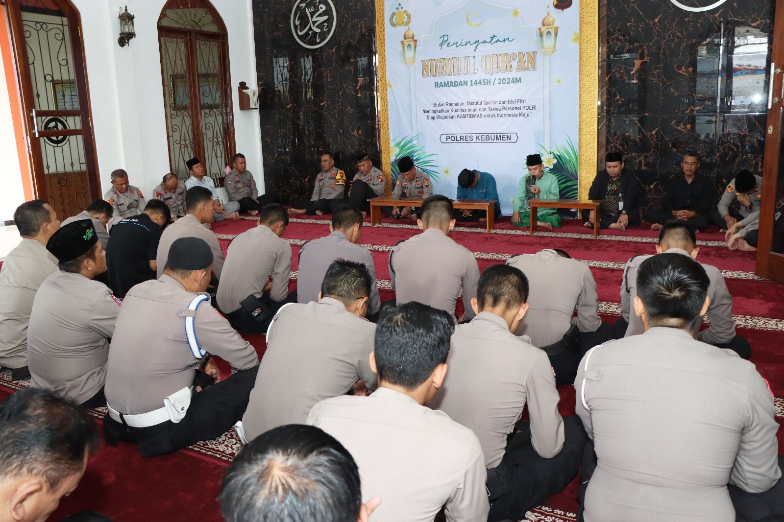 Polres Kebumen Gelar Peringatan Nuzulul Quran, Begini Suasananya