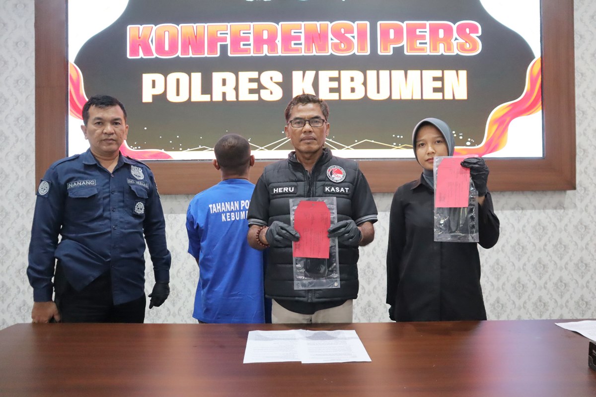 Penangkapan Pengedar Sabu di Kebumen, Polisi Amankan Barang Bukti
